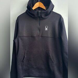 SPYDER mens size medium black fleece lined zipper jacket